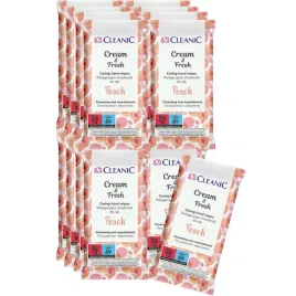 16-x-cleanic-cream-and-fresh-peach-pielegnujace-chusteczki-do-rak-15-szt
