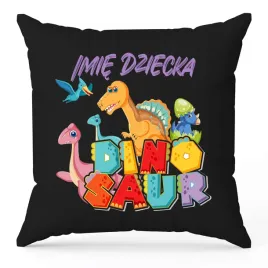 poduszka-40x40-czarna-dino-saur-wlasne-imie-na-prezent-dla-dziecka-wzory
