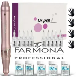 dr-pen-ultima-m7-w-dermapen-10-kartridzy-5x-ampulki-farmona-face-roller