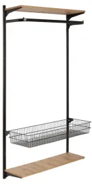 garderoba-black-jednomodulowa-sklep-butik-garderoba-100x200-czarna