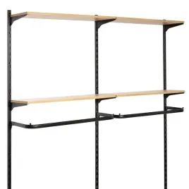 garderoba-dwumodulowa-4-polkowa-best-line-180x200-czarna