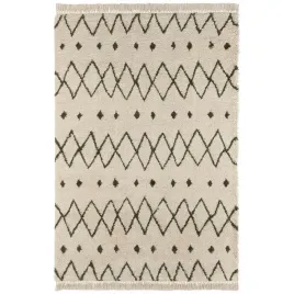 dywan-shaggy-200x290cm-do-salonugruby-zielono-kremowy-wzor-boho