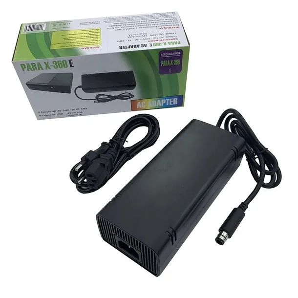 ZASILACZ DO KONSOLI XBOX 360 E + KABEL ZASILAJĄCY
