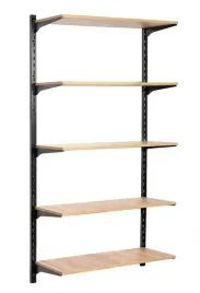 garderoba-jednomodulowa-5-polkowa-best-line-60x200-czarna