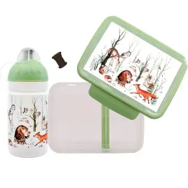 zestaw-zdrowy-bidon-lesne-zwierzeta-05l-sniadaniowka-nakrywka-na-bidon