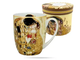 kubek-klimt-pocalunek-jasny-400-ml-camio-porcelana-na-prezent-carmani