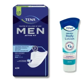 tena-men-active-fit-level-1-meskie-wkladki-urologiczne-24szt-krem-20ml