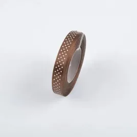 wstazka-satynowa-tasiemka-brazowa-kropki-12mm22m