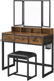 toaletka-kosmetyczna-z-lustrem-biurko-ciemny-braz-z-pufa-90x141-cm-szuflady