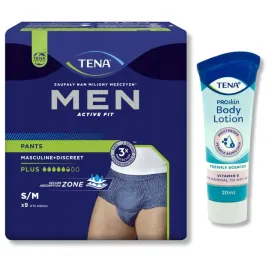 tena-men-plus-niebieskie-meskie-majtki-chlonne-s-m-9szt-lotion-do-ciala-20m
