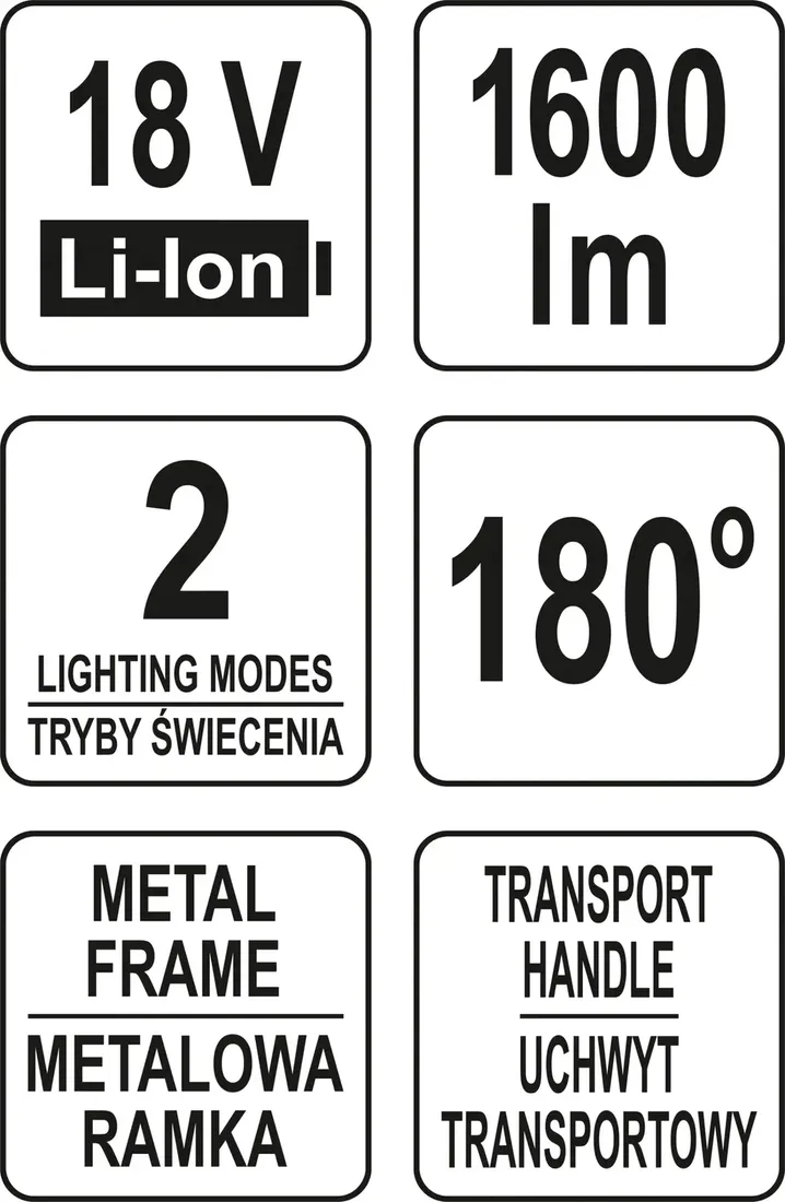 reflektor-led-18v-1600lm-20w-stan-nowy