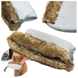 mufka-rekaw-z-futerkiem-do-wozka-sanki-ocieplana-miekka-uniwersalna-szara