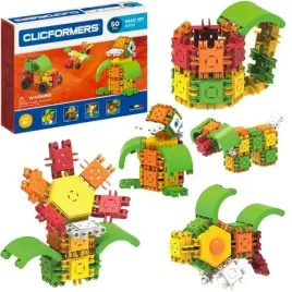 klocki-clicformers-50el-konstrukcyjne-edukacyjne-samolot-auto-kwiatek-4w1