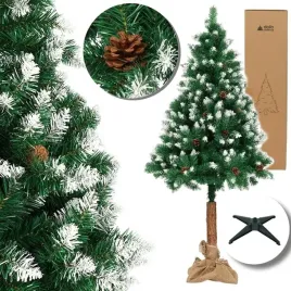 choinka-sztuczna-na-pniu-piekna-sosna-diamentowa-gesta-osniezona-160-cm