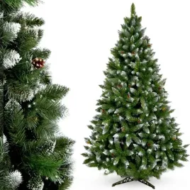 choinka-sztuczna-jak-zywa-220-cm-sosna-gesta-diamentowa-osniezona-premium
