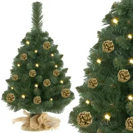 choinka-sztuczna-choineczka-mala-gesta-50cm-zlote-szyszki-led