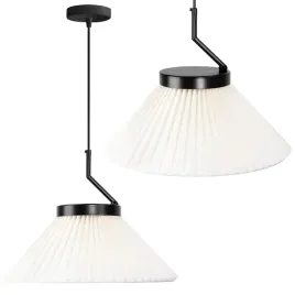 lampa-wiszaca-czarna-sufitowa-bialy-klosz-plisowany