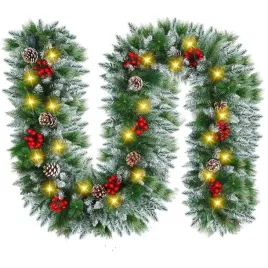girlanda-swiateczna-choinkowa-osniezona-jarzebina-szyszki-300cm-100-led