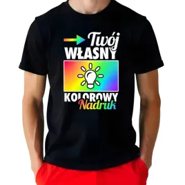 komplet-pizama-meska-czarna-spodenki-czerwone-wlasny-wzor-twoj-nadruk-l