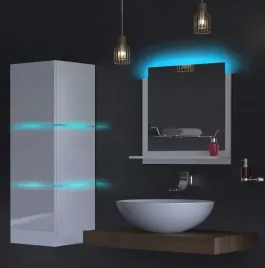 szafka-lazienkowa-regal-slupek-bialy-lustro-a13