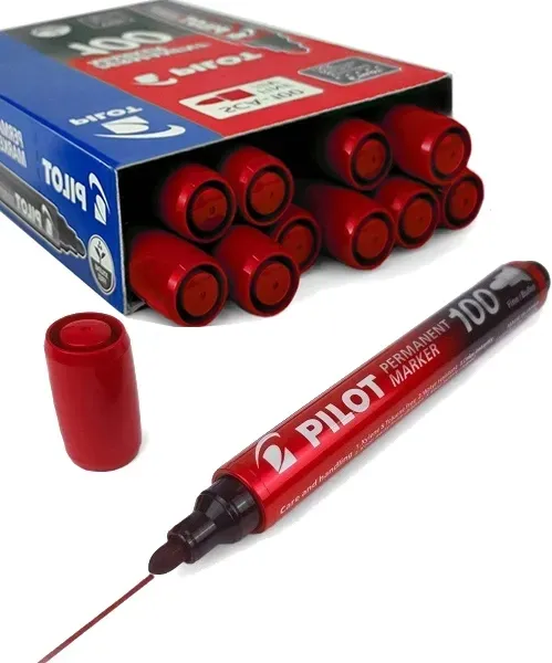 marker-pernamentny-czerwony-k-okragla-pilot-stan-nowy