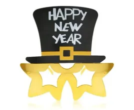 okulary-zlote-happy-new-year-sylwester-nowy-rok-zlote-czarne-sylwestra