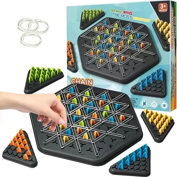 triggle-board-game-chain-triangle-chess-game-desktop-interactive-game-3d-material-inny