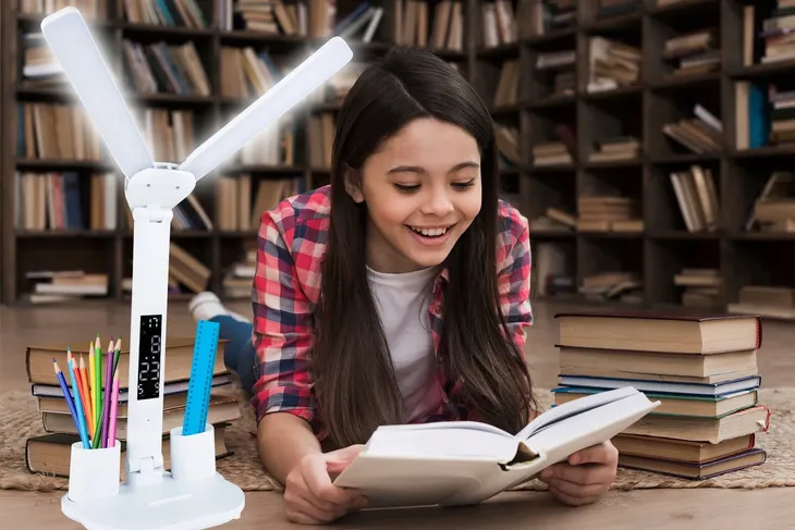 lampka-na-biurko-biurowa-rozkladana-kalendarz-termometr-dla-dzieci-led-kolor-bialy