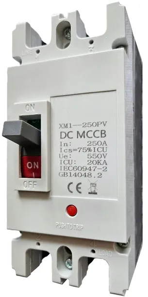 Rozłącznik Zabezpieczający MCCB Obwodu DC 250A MCCB Akumulatory Panele PV