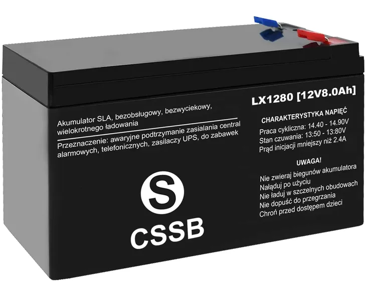 AKUMULATOR BEZOBSŁUGOWY AGM 12V 8Ah DO ZABAWKI AUTKA UPS ALARM KOSIARKI