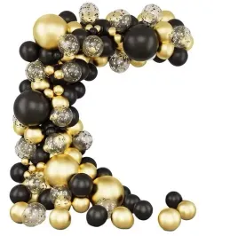girlanda-balonowa-luk-czarno-zlota-z-konfetti-105-szt