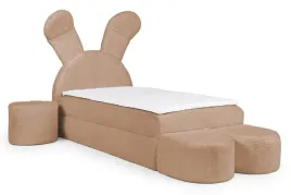 lozko-brazowe-dzieciece-pojedyncze-pufy-stolik-100x200-cm-krolik-premium
