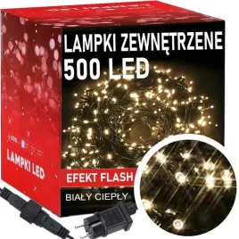 lampki-led-na-zewnatrz-choinkowe-zasilacz-wodoodporne-500-led-flash-cieple