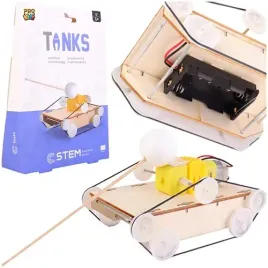 model-do-skladania-czolg-drewniany-cuda-mechaniki-jezdzi-silnik-elektryczny