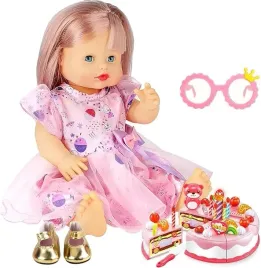 zestaw-akcesoriow-do-lalek-tort-z-dodatkami-sukienka-buty-dla-dzieci-zabawa