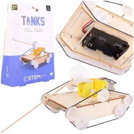 model-do-skladania-czolg-drewniany-cuda-mechaniki-jezdzi-silnik-elektryczny
