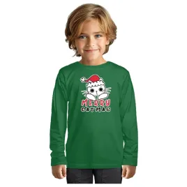 bluzka-swiateczna-dziecieca-koszulka-kotek-w-czapce-merry-catmas-110-122