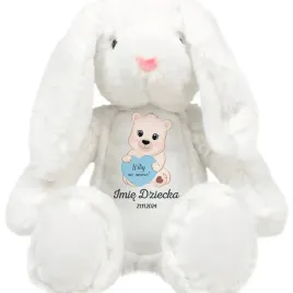 krolik-pluszak-dla-dziecka-personalizwoane-witaj-na-swiecie-niebieskie-wz