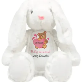 kroliczek-przytulanka-dla-dziecka-personalizwoane-data-narodzin-rozowe-wz