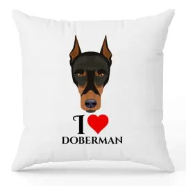 poduszka-biala-ozdobna-40x40cm-i-love-doberman-ulubione-rasy-psow-wzory