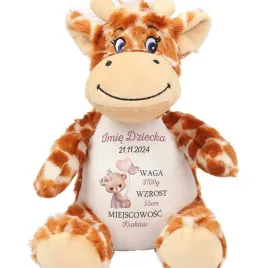 zyrafa-przytulanka-dla-niemowlaka-personalizowane-na-narodziny-rozowe-wzory