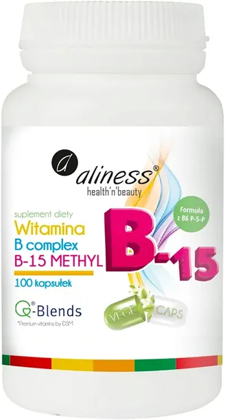 Aliness Witamina B Complex B-15 Methyl Niższe dawki Kapsułki Vcaps 100 szt.