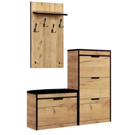 zestaw-mebli-przedpokoj-dab-craft-szafka-na-buty-z-siedziskiem-wieszak-loft