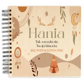 drewniany-album-prezent-na-roczek-365-pierwszych-dni-imie-wzory