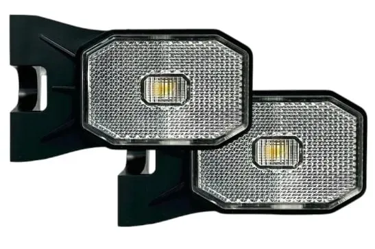 2 X LAMPA OBRYSOWA LED 12-36V BIAŁA Z ODBLASKIEM UCHWYT FRISTOM OBRYSÓWKA