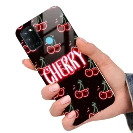 etui-do-realme-c17-obudowa-case-glass-szklane-cherry-amour-vibes-top-wzory
