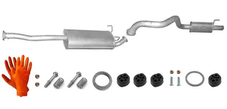 Toyota Land Cruiser J95 3.0 D-4D 4WD 163KM 00-02 TŁUMIK ŚRODKOWY KOŃCOWY 5D