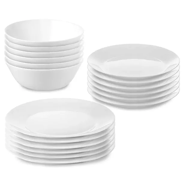 IKEA KOMPLET OBIADOWY ZESTAW DLA 6 OSÓB SERWIS 18 SZT TALERZ DESEROWY