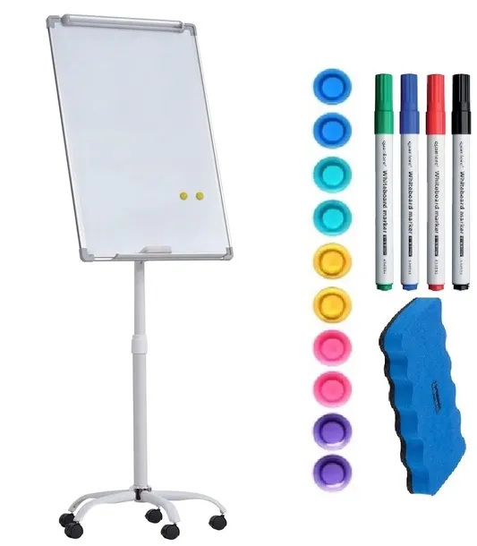 Flipchart Magnetyczny 70x100 Mobilny Tablica Magnetyczna na Kółkach GRATISY