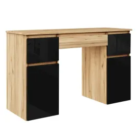 biurko-fronty-czarny-polysk-pojemne-polki-szuflady-plyta-laminowana